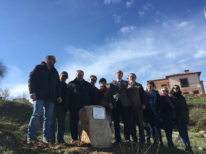 El subdelegado del Gobierno en Guadalajara asiste a la plantación de olmos libres de grafiosis en Torre del Burgo