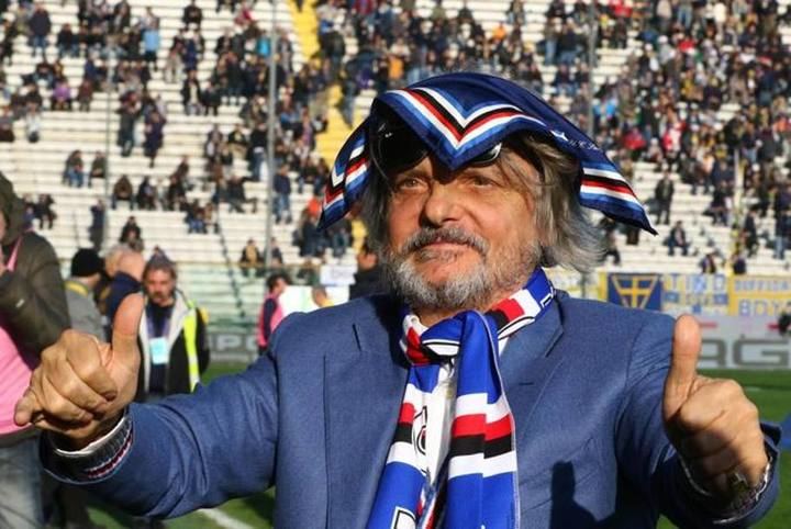 El excéntrico presidente del equipo de la Sampdoria: 