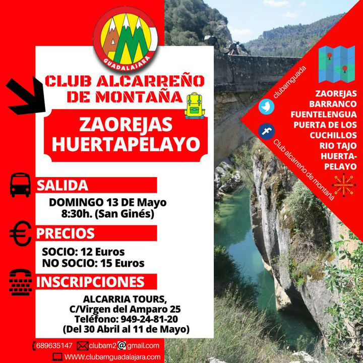 Próximo objetivo del Club Alcarreño de Montaña, Zaorejas/Huertapelayo