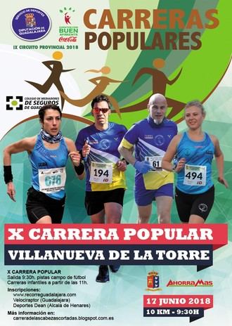 Este domingo se celebra la X Carrera Popular de Villanueva de la Torre, quinta prueba del Circuito Diputación
