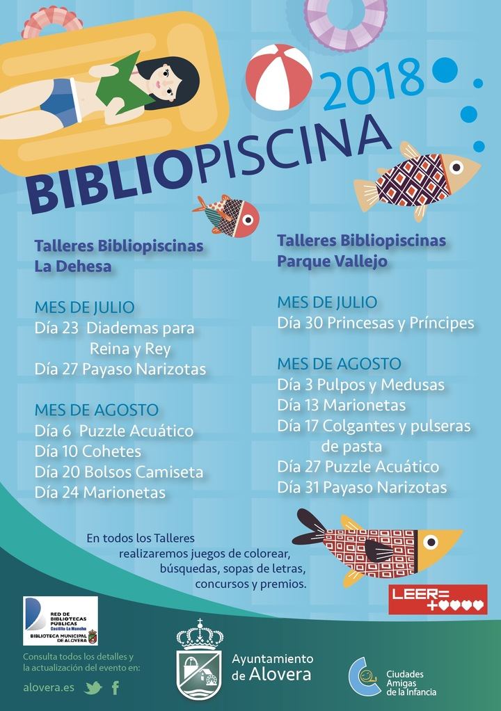 Este verano refréscate con las Bibliopiscinas de Alovera