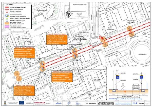 Este lunes lunes 6 de agosto, empezarán a instalarse los pasos inteligentes en el Paseo de Fernández Iparraguirre