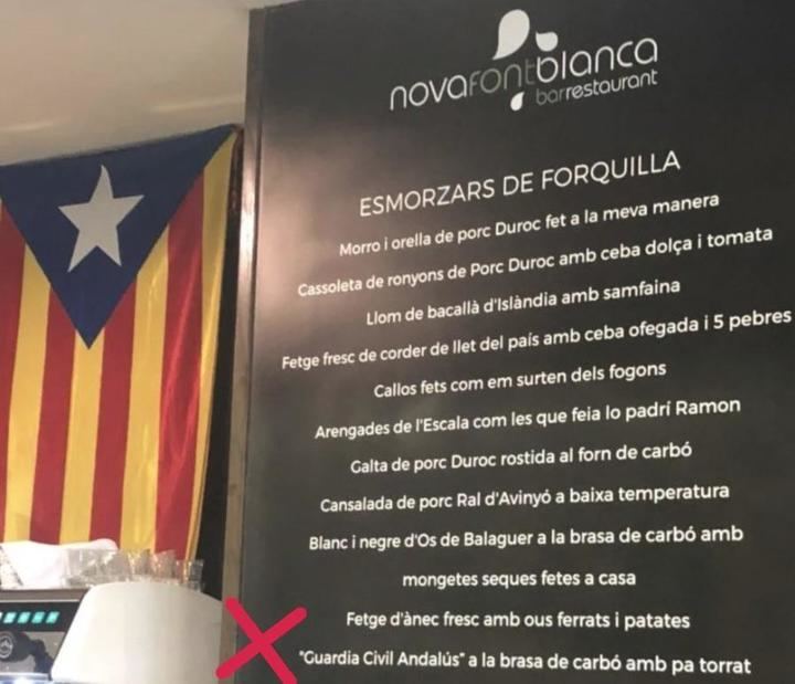 Un restaurante de Lérida ofrece en su menú 