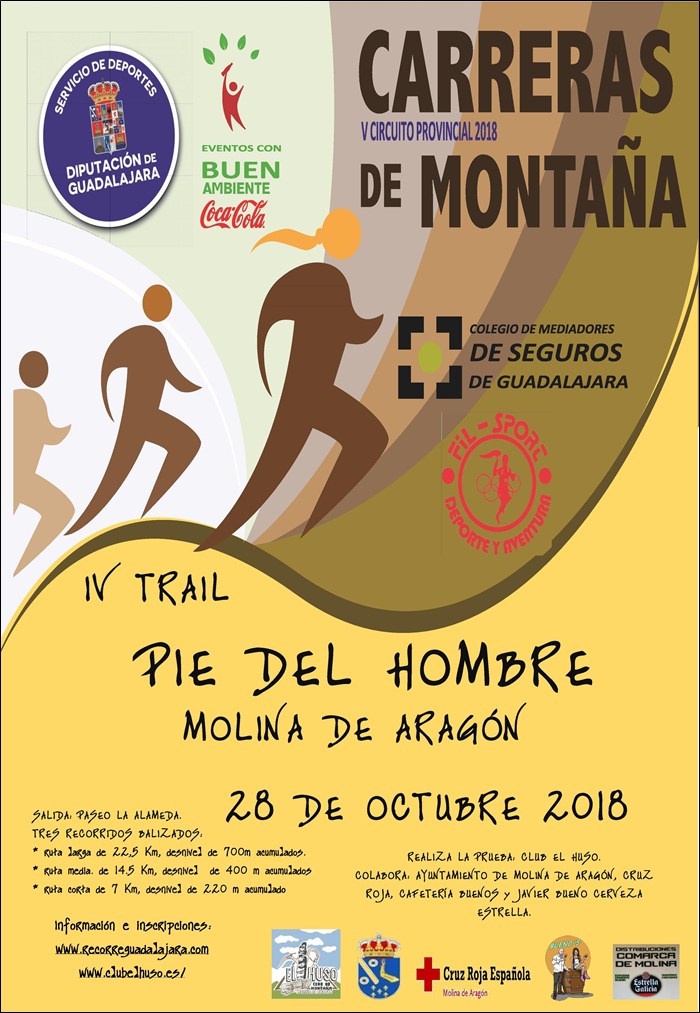 El domingo 28 de octubre, III Trail Pie del Hombre en Molina, penúltima prueba del Circuito que organiza Diputación