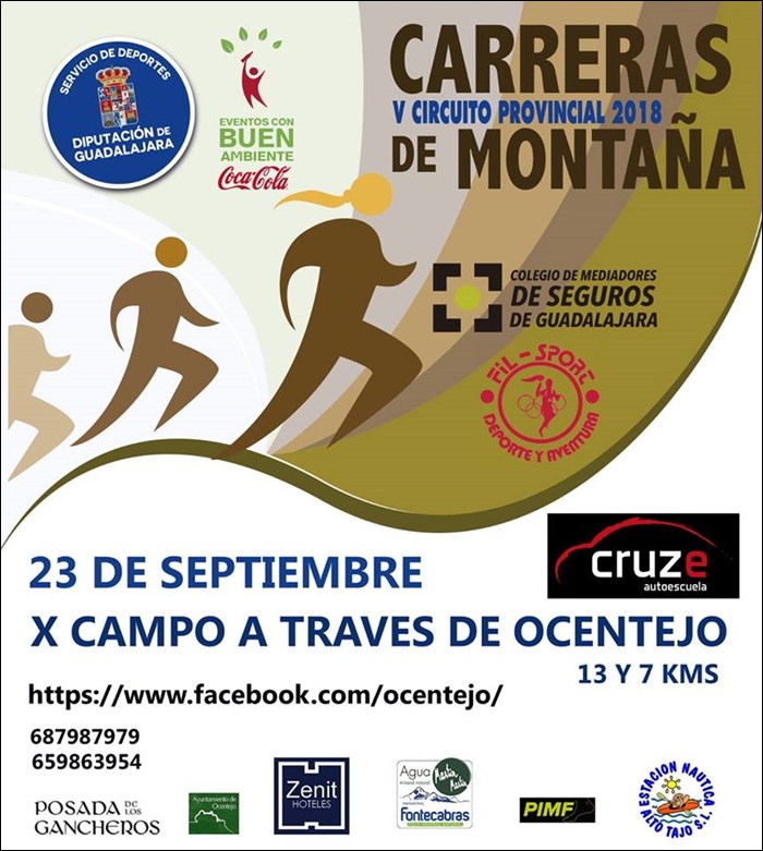V Campo a través de Ocentejo este domingo 23 de septiembre, cuarta carrera del Circuito de Montaña de Diputación