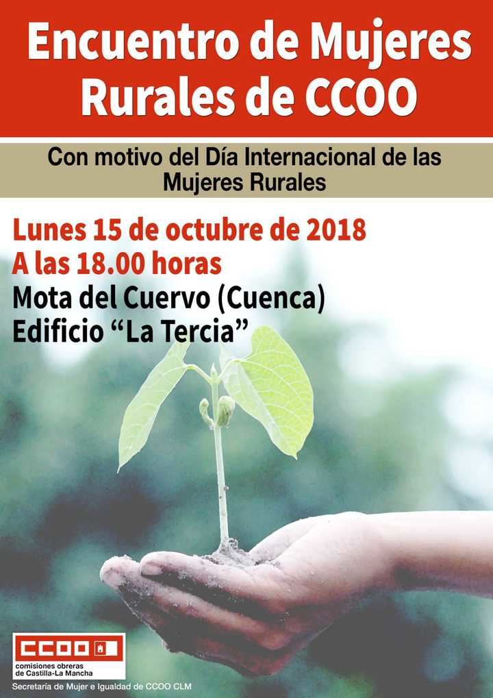CCOO CLM celebra el lunes en Mota del Cuervo un Encuentro de Mujeres Rurales
