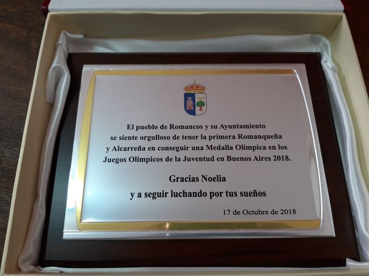 El pueblo de Romancos rinde homenaje a la deportista alcarreña Noelia de las Heras