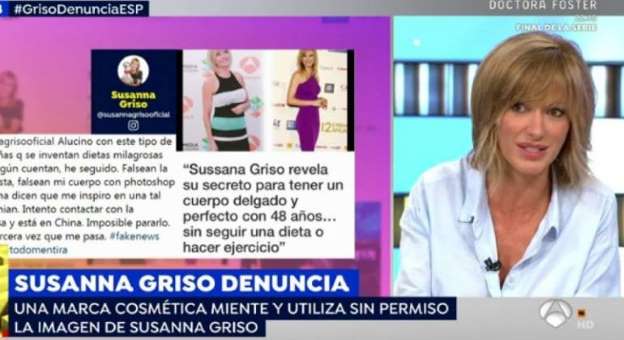 SEMANA Susanna Griso denuncia indignada la "estafa" de una marca que utiliza su imagen sin permiso