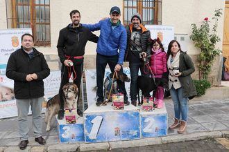Jesús Arribas, con Urko 23´27”, y Susana Marchal, con Deva 24´39”, vencen en el III Canicross de Pareja