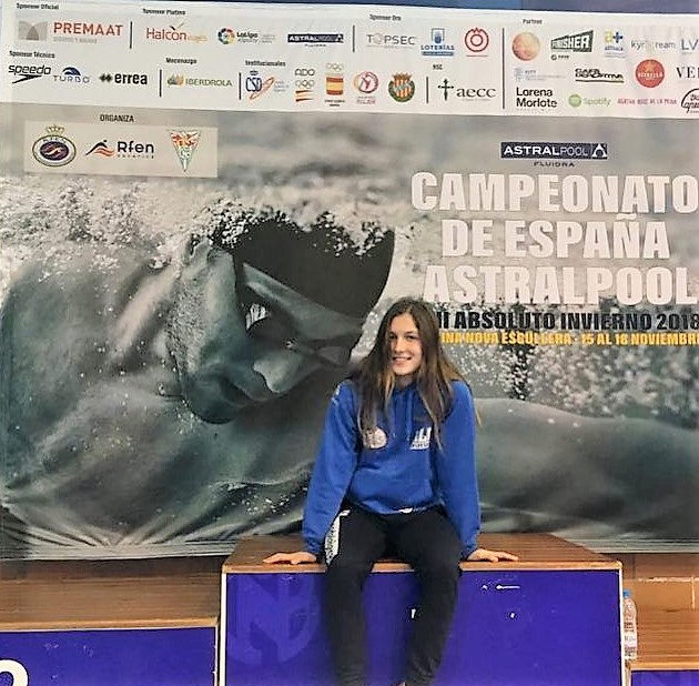 Elsa López compitió en la final del Campeonato de España Absoluto de Natación