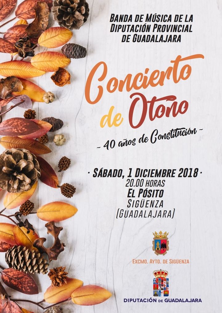 La Banda de la Diputación ofrecerá un Concierto conmemorativo de los 40 años de la Constitución el sábado 1 en Sigüenza