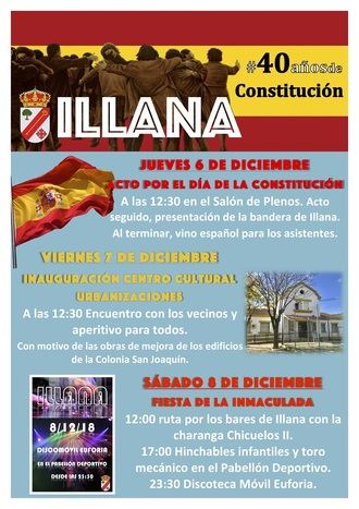 Illana se prepara para un intenso puente de la Constitución