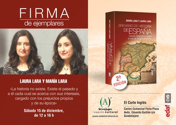 Las historiadoras alcarreñas María y Laura Lara presentan en Guadalajara su nuevo libro "Breviario de Historia de España"