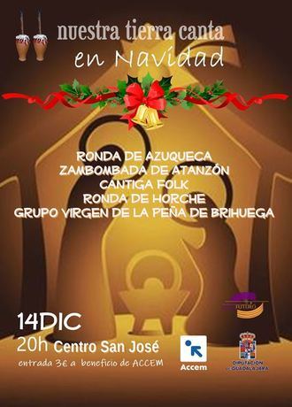 ‘Nuestra tierra canta en Navidad’ a beneficio de Accem el próximo 14 de diciembre