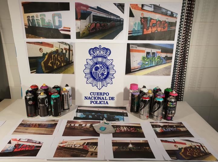 La Policía Nacional detiene a 9 grafiteros en Guadalajara por daños valorados en más de 40.000 euros