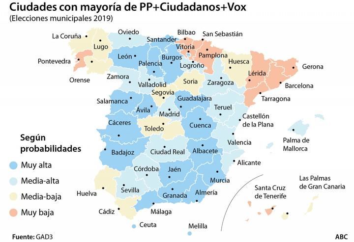 En el Ayuntamiento de Guadalajara volverá a gobernar Román: PP, Ciudadanos y Vox superan por cuatro puntos a la izquierda en las elecciones municipales