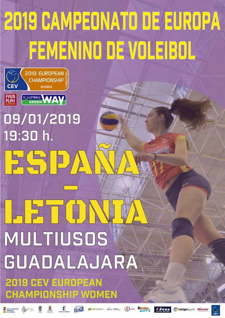 El miércoles 9 de enero en el Multiusos,encuentro España-Letonia de voleibol femenino