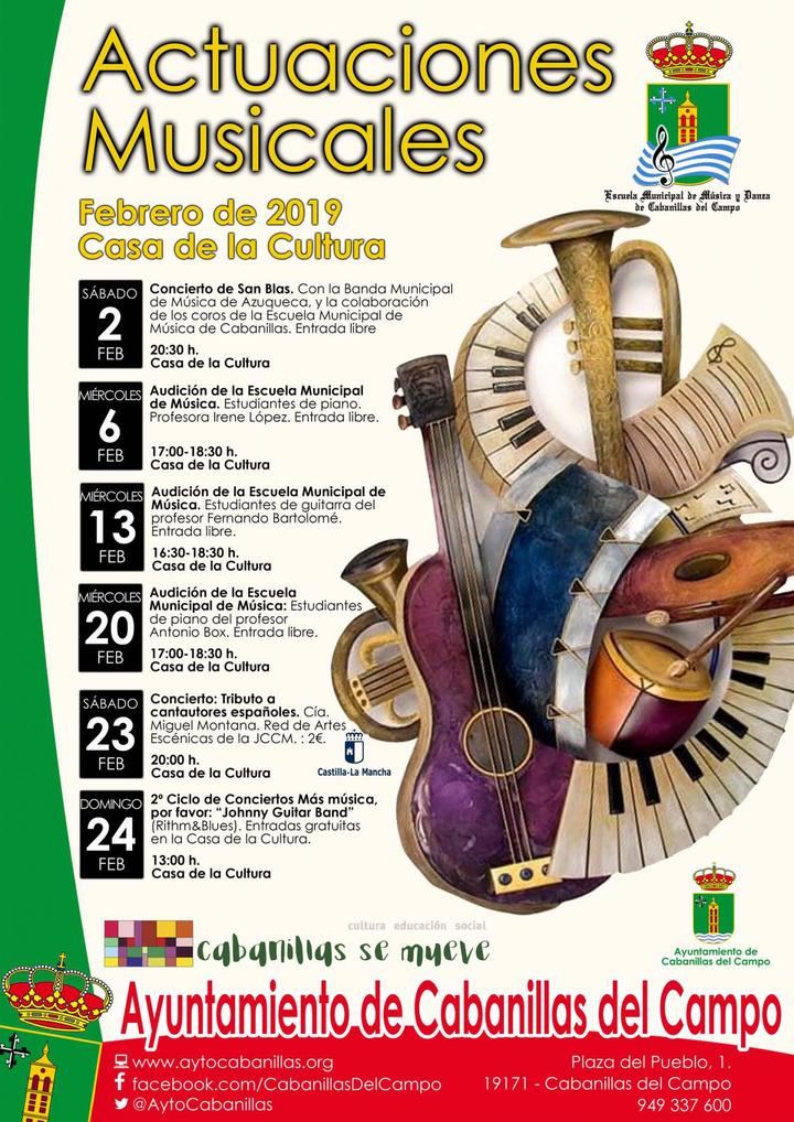 Audiciones de la Escuela Municipal de Música de Cabanillas en el mes de febrero