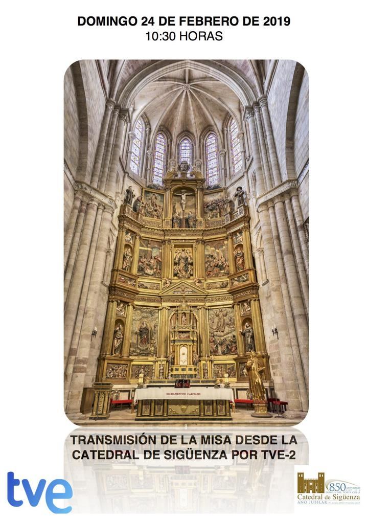 Este domingo por la mañana, La 2 retransmite la misa de 'El Día del Señor' desde la catedral de Sigüenza