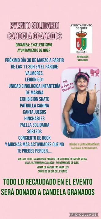 El sábado 30 de marzo, gran evento solidario en favor de Candela Granados en Quer