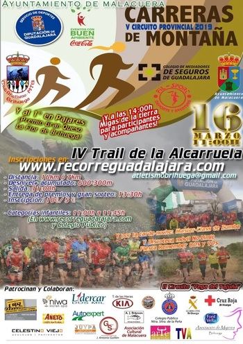 El sábado 16 se celebra en Malacuera el IV Trail de la Alcarruela, primera prueba del Circuito de Carreras de Montaña 2019 de la Diputación de Guadalajara 