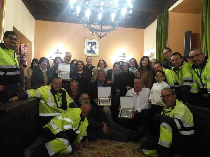Homenaje del Ayuntamiento de Sigüenza a tres trabajadores municipales con motivo de su jubilación