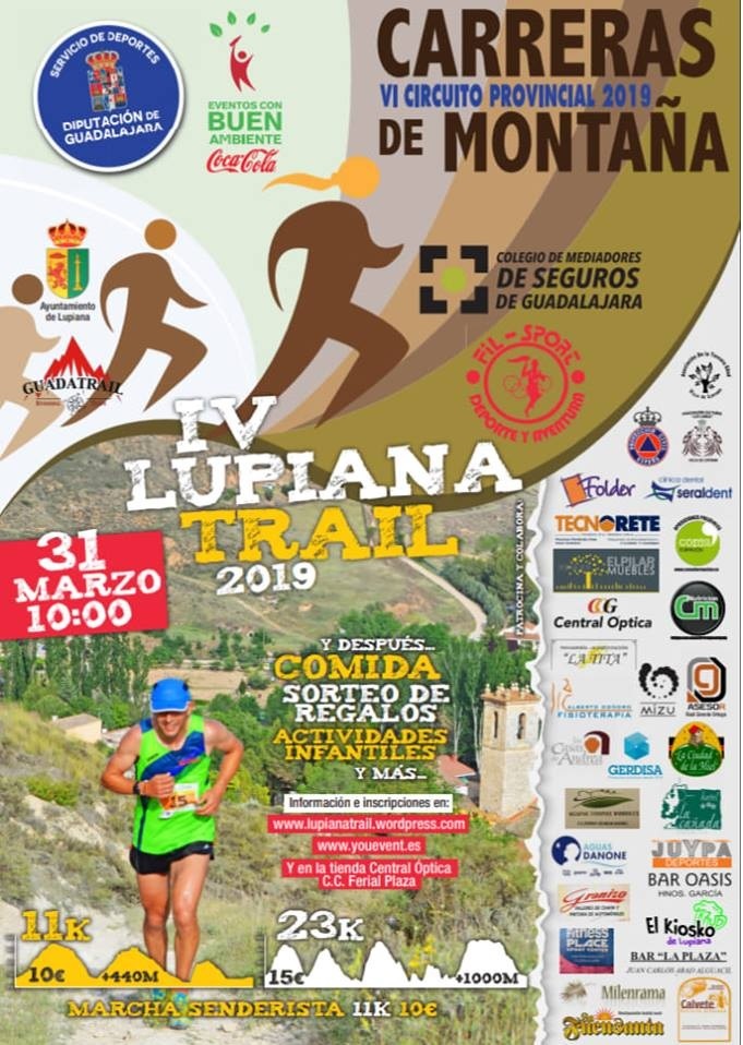 El domingo 31, IV Lupiana Trail, segunda prueba del Circuito de Carreras de Montaña 2019 de la Diputación