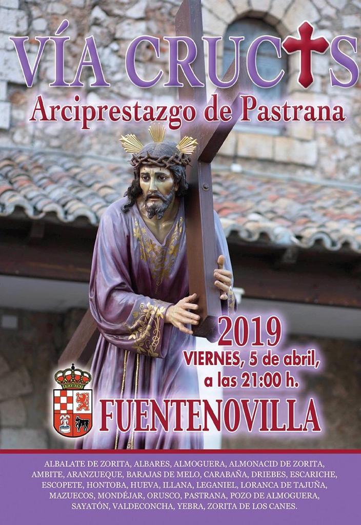 El Vía Crucis interparroquial cita a 25 pueblos de Guadalajara y Madrid este viernes en Fuentenovilla