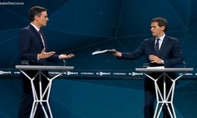 Albert Rivera al candidato Pedro Sánchez : 