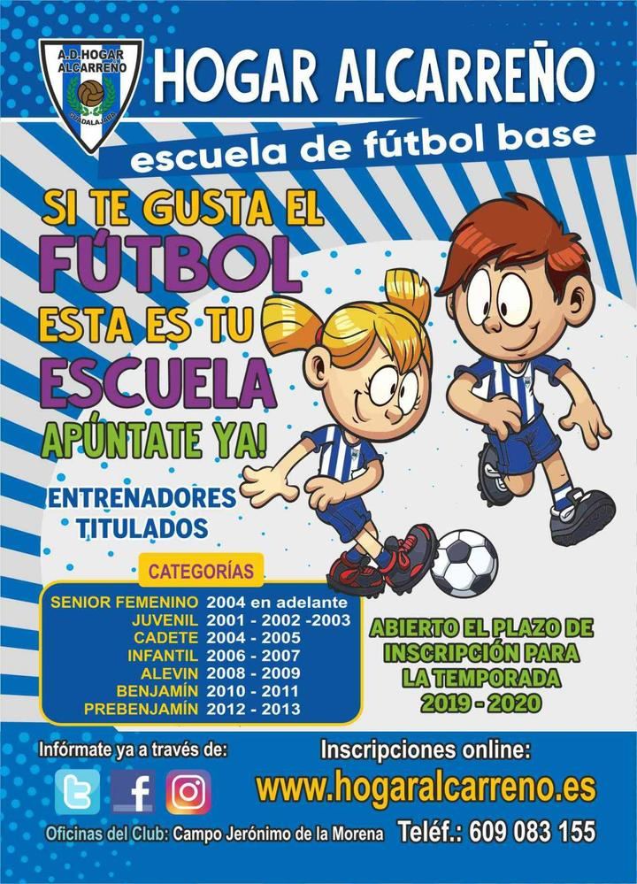 En marcha las escuelas de fútbol del Hogar Alcarreño 2019-2020