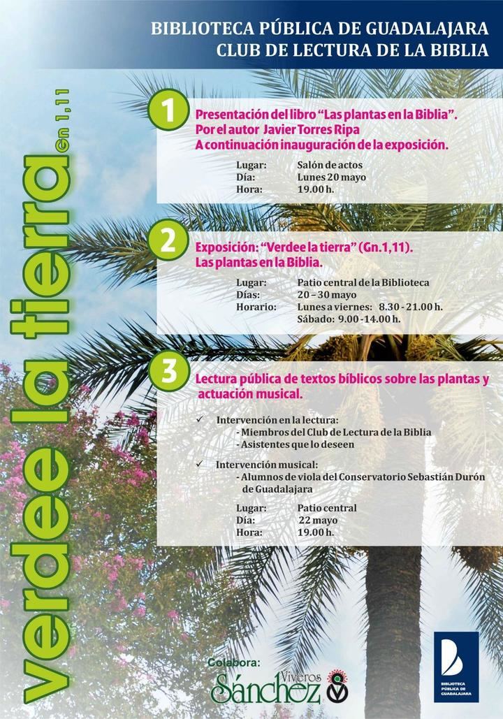 El Club de lectura de la Biblia monta una exposición sobre plantas de la Biblia en la Biblioteca de Guadalajara