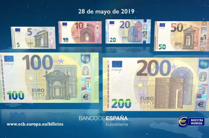 El próximo 28 de mayo entran en circulación los nuevos billetes de 100 y 200 euros