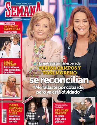 SEMANA La Campos se lo deja bien claro a Toñi Moreno antes de sellar la paz