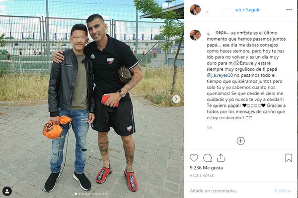 Conmovedora y emotiva Carta de Despedida del hijo del futbolista José Antonio Reyes