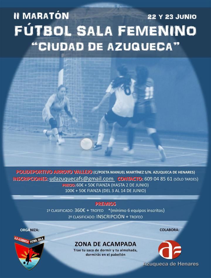 Últimos días de inscripción en el II Maratón de Fútbol Sala Femenino 'Ciudad de Azuqueca'