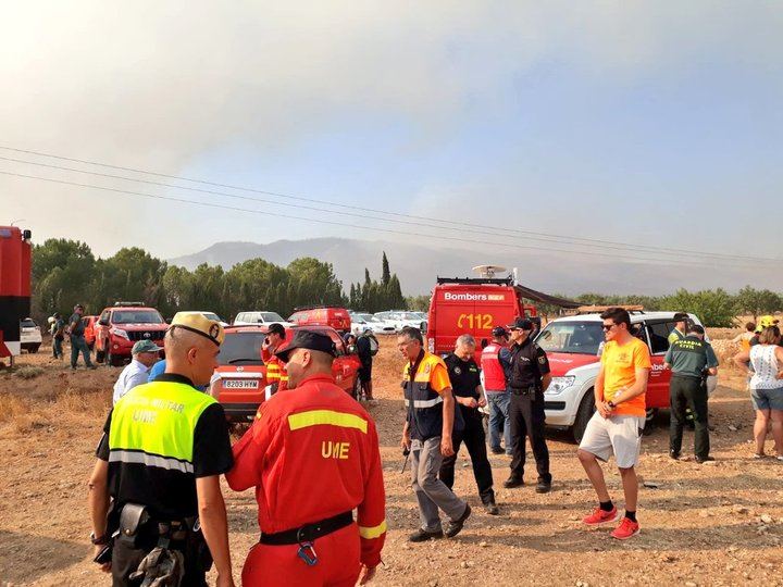 Activan medios de Guadalajara para intervenir en un incendio en un municipio de Alicante