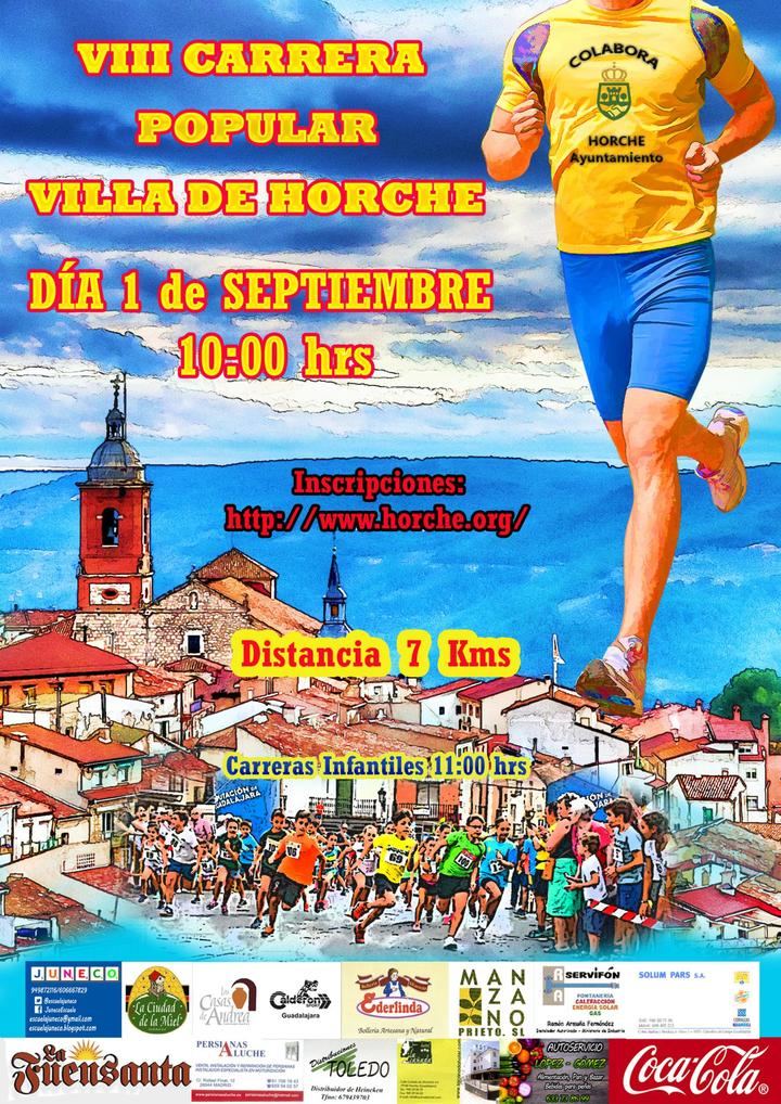 La VIII Carrera Popular “Villa de Horche” se celebrará el domingo 1 de septiembre