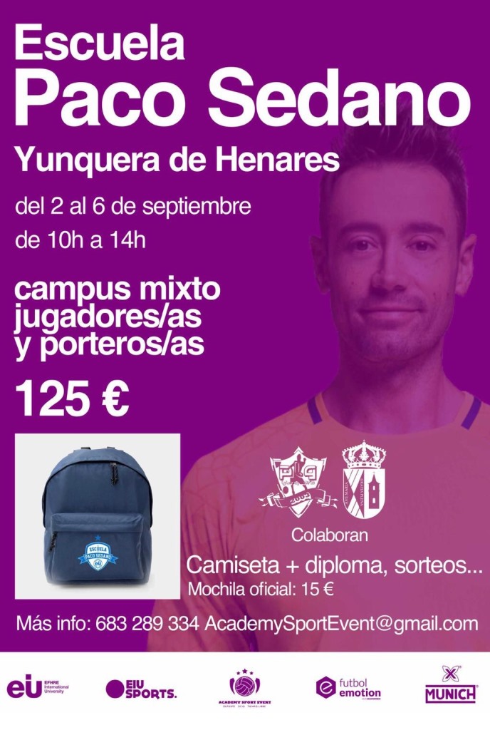 La Escuela Paco Sedano organiza un campus mixto de fútbol sala en Yunquera de Henares