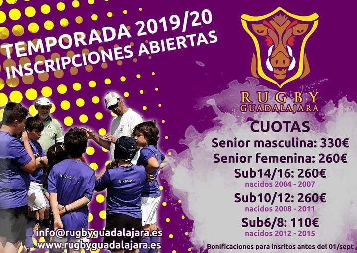 Rugby Guadalajara abre las inscripciones para la temporada 2019/2020