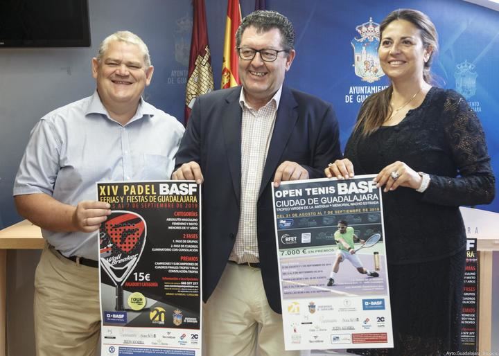 Los aficionados a los deportes de raqueta tienen una cita estas Ferias y Fiestas con el Open Tenis y Pádel BASF Ciudad de Guadalajara