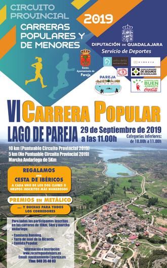 Abiertas las inscripciones para la VI Carrera Popular 'Lago de Pareja'