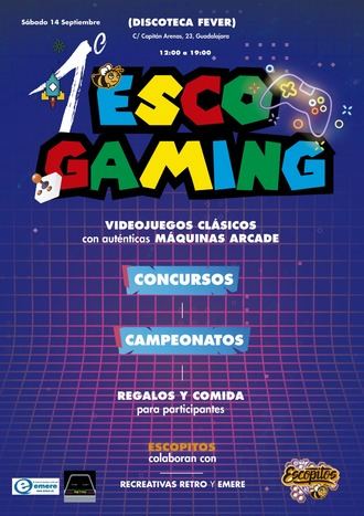La Peña Escopitos informa : El I ESCOGAMING se traslada, por las condiciones meteorológicas, a la discoteca Fever Guadalajara (Calle capitán arenas, 23)