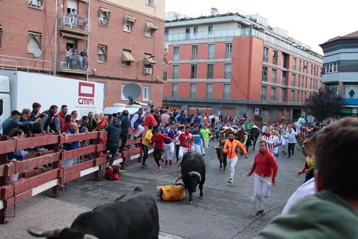 Tres heridos leves por puntazos y varetazos de toro en el Tercer Encierro de Guadalajara y seis heridos por el toro...de fuego