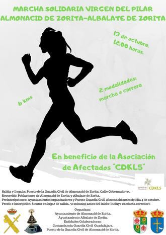 Los Ayuntamientos de Almonacid y Albalate de Zorita organizan la Marcha Solidaria Virgen del Pilar