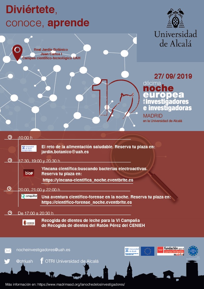 La Universidad de Alcalá celebra la 10ª Noche Europea de los Investigadores e Investigadoras