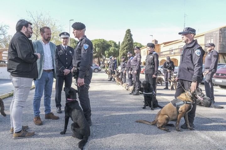 Formación de unidades caninas de policías locales en Azuqueca