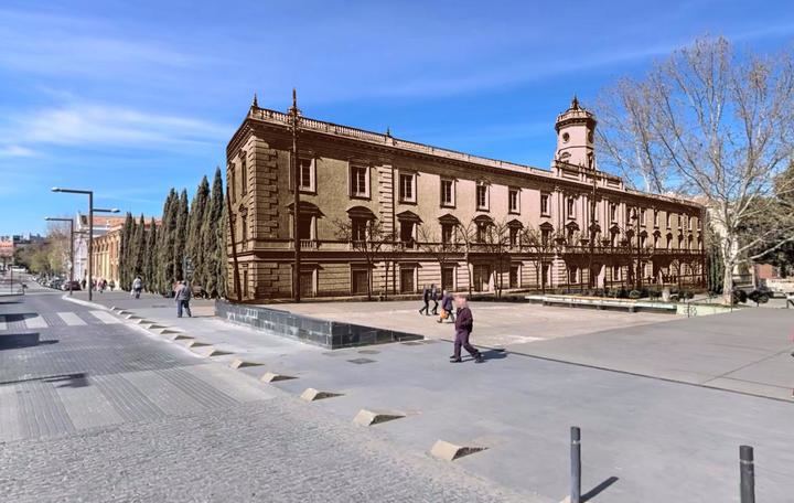 AIKE pide que la ampliación del Archivo militar no invisibilice los restos de la fachada de la Academia de Ingenieros