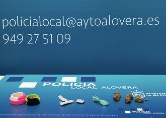 Operación antidroga en Alovera por la nueva Unidad de Apoyo a la Seguridad de la Policía Local