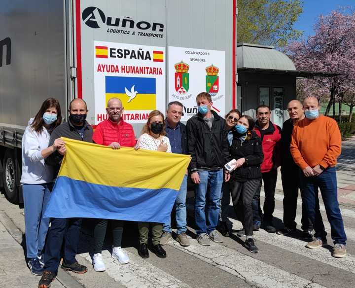 Alovera ya tiene cargados 21 palets de ayuda en un camión fletado para Ucrania