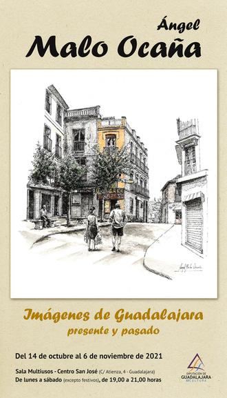 Exposición de dibujos de Guadalajara de Ángel Malo Ocaña en la Multiusos de la Diputación
